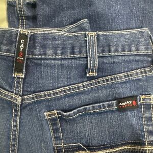 Ariat Classic Blue Jeans with Yellow Accent